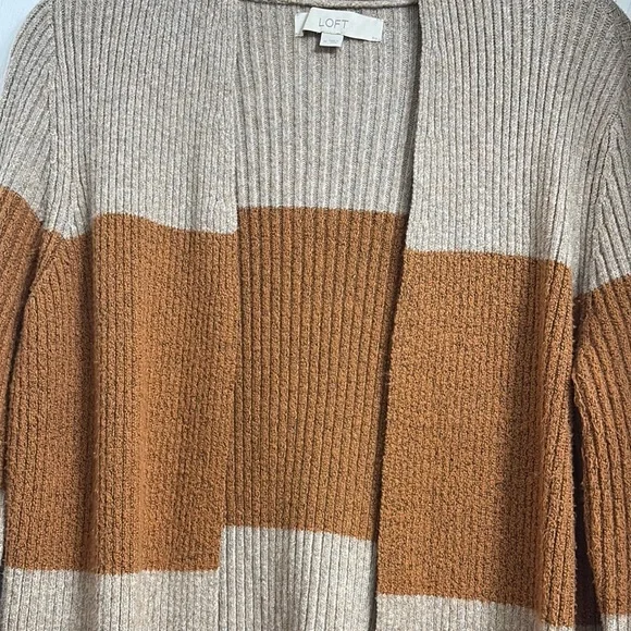 Loft Women’s Colorblock Open Front Cardigan Sweater - Picture 2 of 5